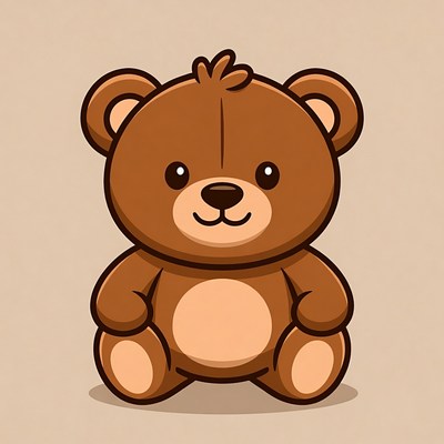 Cute cartoon teddy bear