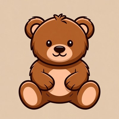 Cute cartoon teddy bear