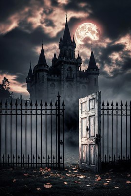 Haunted Castle with Open Gate