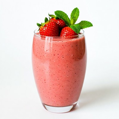 Strawberry Smoothie with Fresh Berries