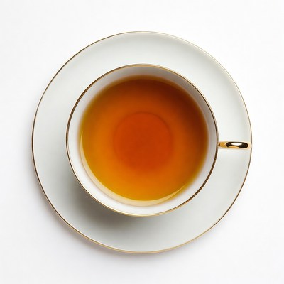 Cup of Tea on White Background