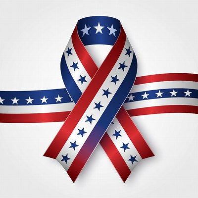 Patriotic Red White Blue Ribbon