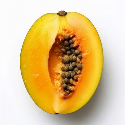 Ripe Papaya Cut in Half