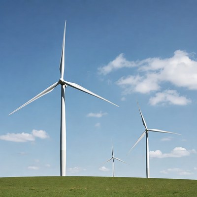 Wind Turbines on Green Hill