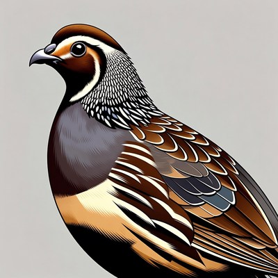 California Quail Illustration