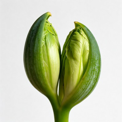 Opening Green Plant Bud