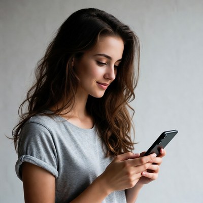 Woman using smartphone