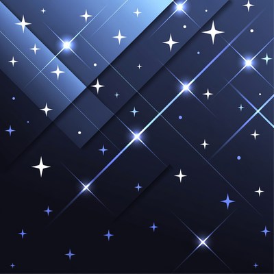 Blue Geometric Stars Background