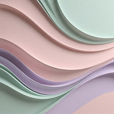 Abstract Pink Green Purple Waves