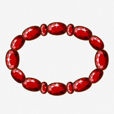 Red Ruby Beaded Necklace