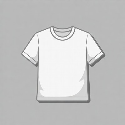 Blank White T-Shirt Illustration