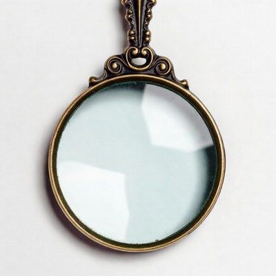 Vintage Brass Magnifying Glass