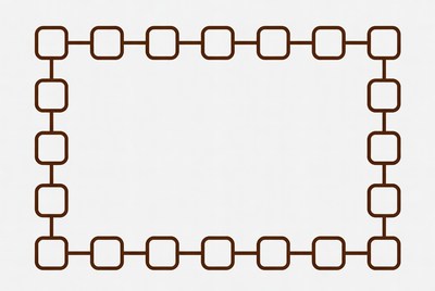 Brown Square Chain Border Frame