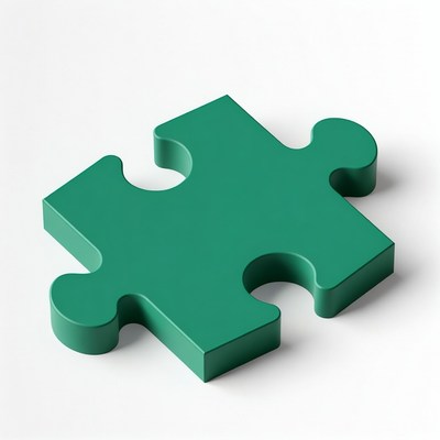 Green puzzle piece