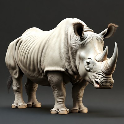 White Rhino Standing