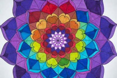 Colorful Mandala Lotus Flower