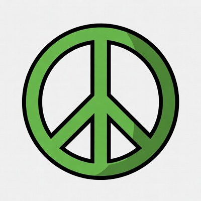 Green Peace Symbol Icon