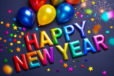 Happy New Year Balloons