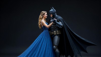 Woman Dancing with Batman