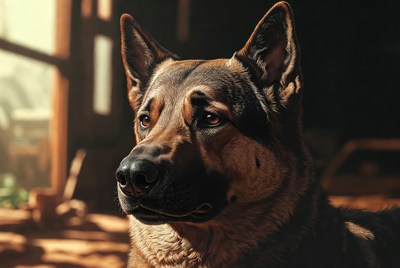 German Shepherd dog close-up