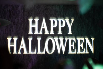Happy Halloween Glowing Text