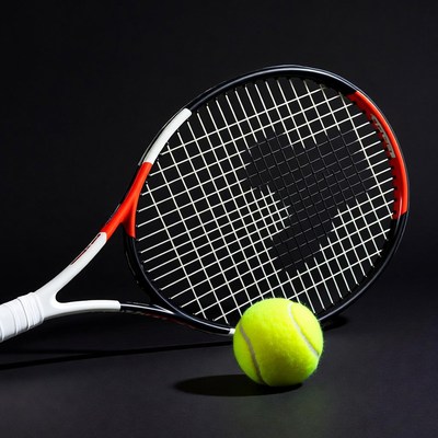 Tennis racket and ball