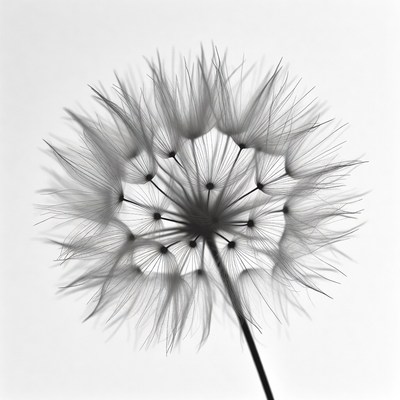 Dandelion seed head closeup