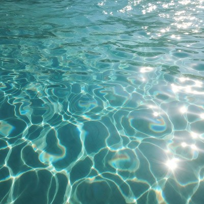 Sparkling turquoise pool water
