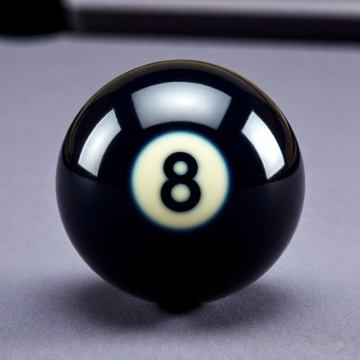 Black 8 Ball Pool Ball