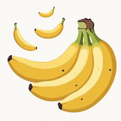 Bunch of yellow bananas illustration