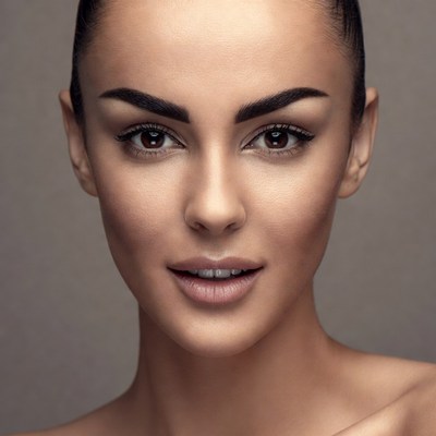 Beautiful woman close-up portrait