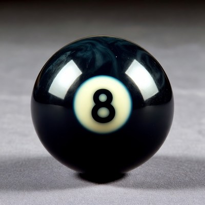 Black 8 Ball Pool Ball
