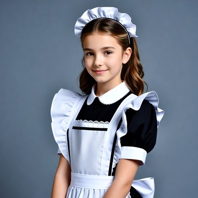 Girl in French maid costume