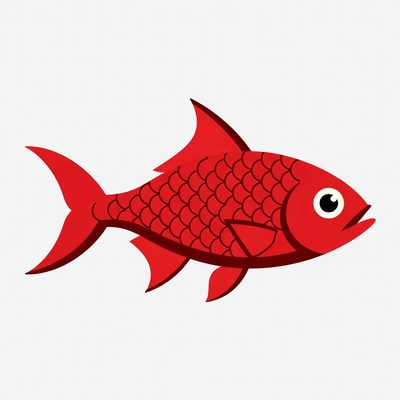 Red Cartoon Fish