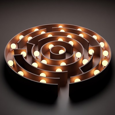 Illuminated Circular Maze Light
