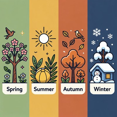 Four Seasons Illustrated Icons