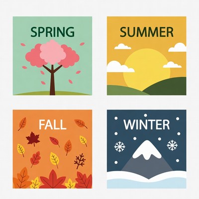 Four Seasons Illustrated Icons