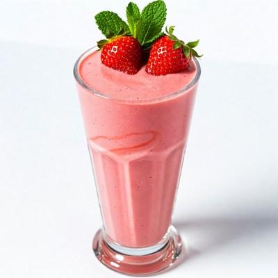 Strawberry Smoothie with Mint