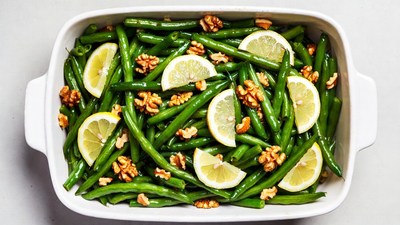 Green Beans with Lemon Walnuts