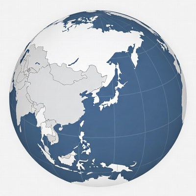 Detailed World Globe Map