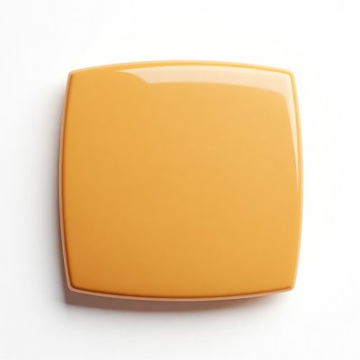 Shiny Orange Square on White