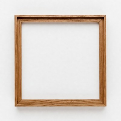 Empty Wooden Picture Frame