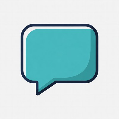 Teal Speech Bubble Icon