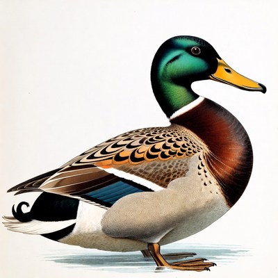 Male Mallard Duck Standing