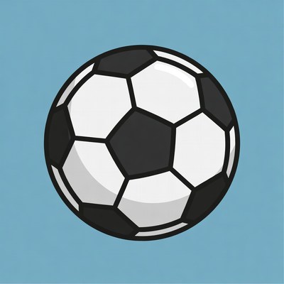 Black and white soccer ball