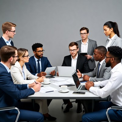 Diverse business team in meeting