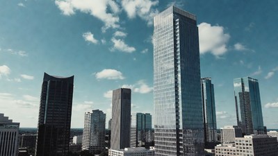 Modern Skyscrapers in City Skyline