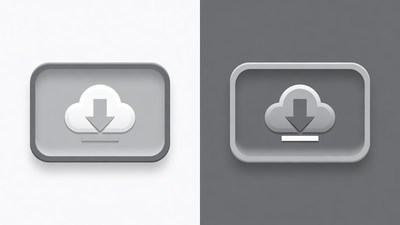 Cloud Download Icon Set