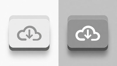 Cloud Download Icon Button