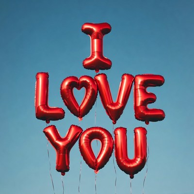 Red I Love You Balloons